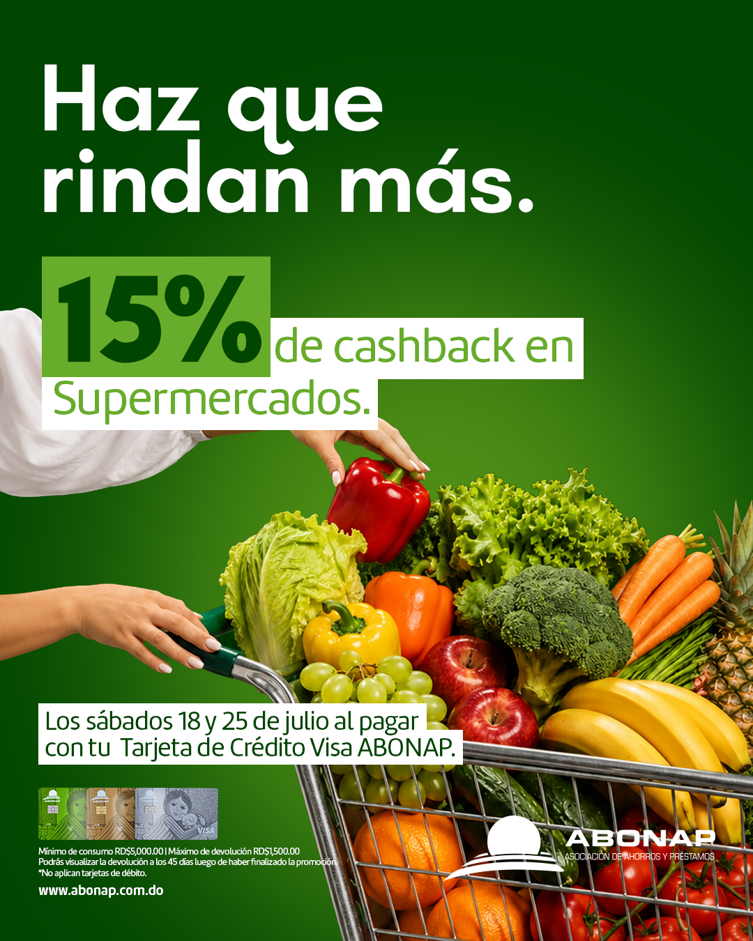 Promoci&oacute;n cashback supermercados julio